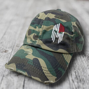 KBETHOS Vintage Distressed Camouflage Original Ponytail Cap 5 Panel Hat Camo